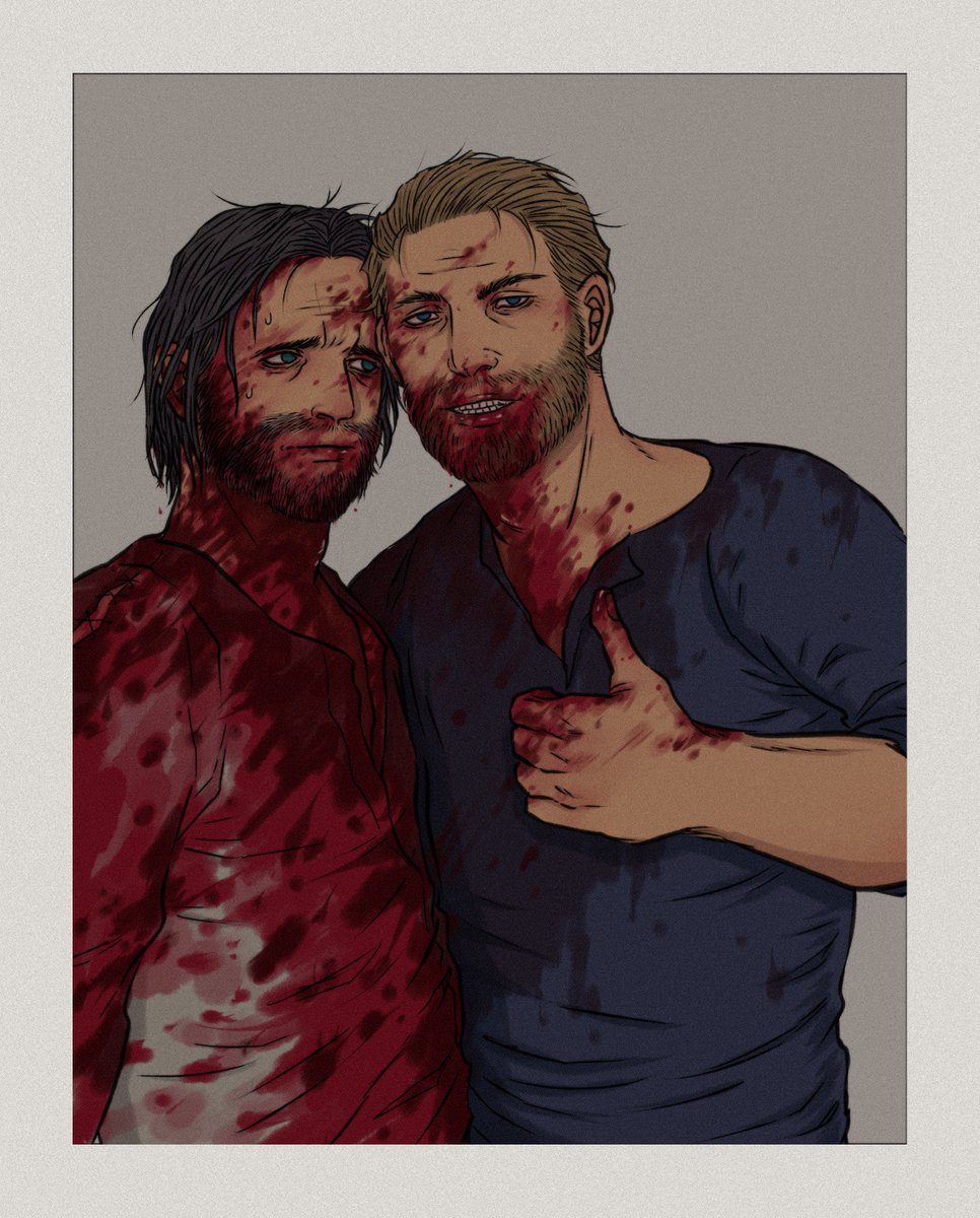 Too many drinks, a bar fight, a robbery (they stole 7 eggs) and a bear encounter later, Arthur Morgan and Kieran Duffy stumble into a photo studio for a commemorative shot.

(HOLLER IF YOU KNOW WHERE I REFERENCED THIS FROM)