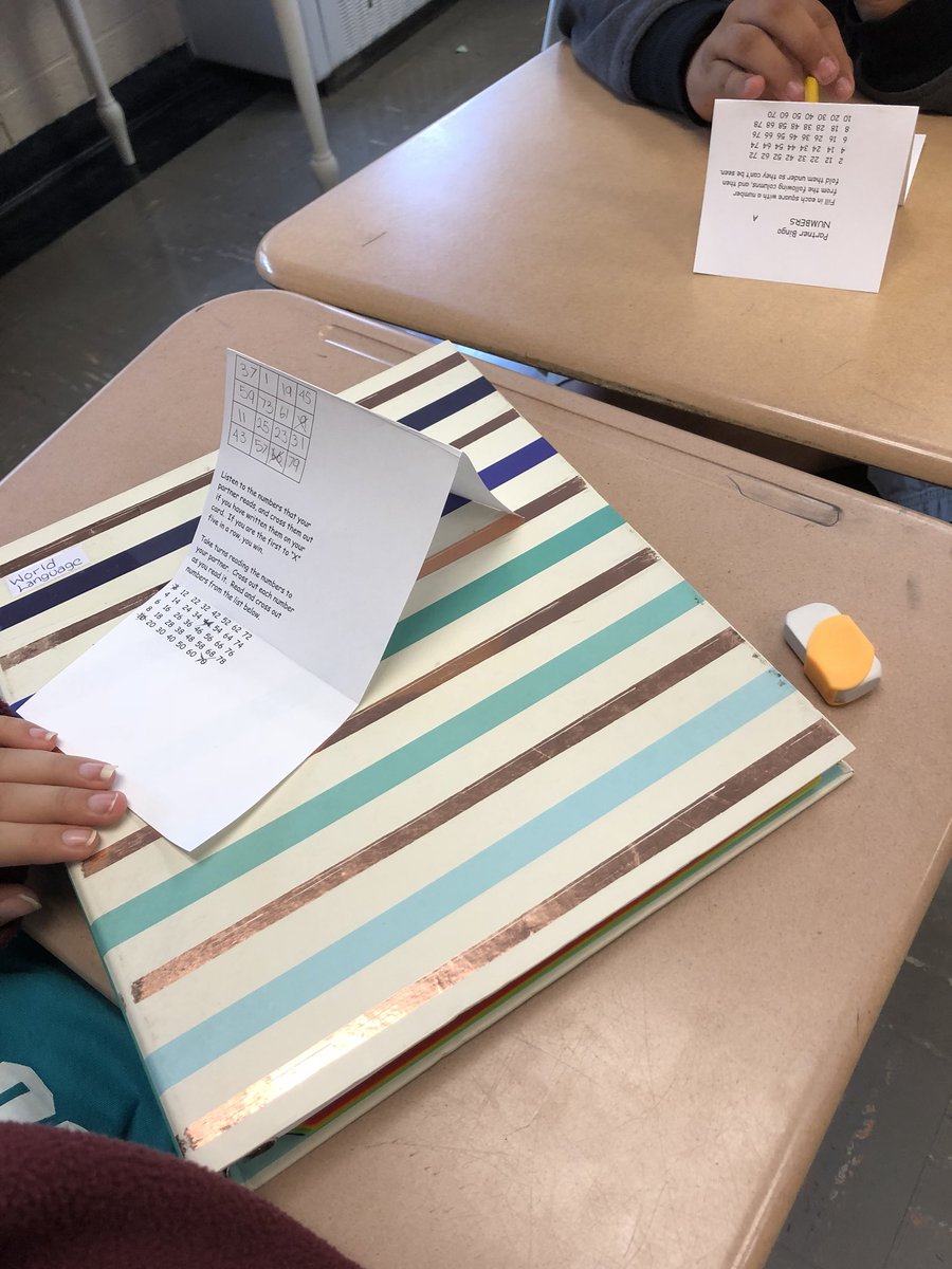 MadameGreer's tweet photo. Why play a teacher centered bingo game when you can instead play student centered partner bingo entirely in the target language? #90percentTL #langchat #Nectfl19 #livelylangclass @LivelyLangClass @BayShorePR #slowchat #nysachat @NYSAFLT @NECTFL1 https://t.co/U7vpFvzjEC