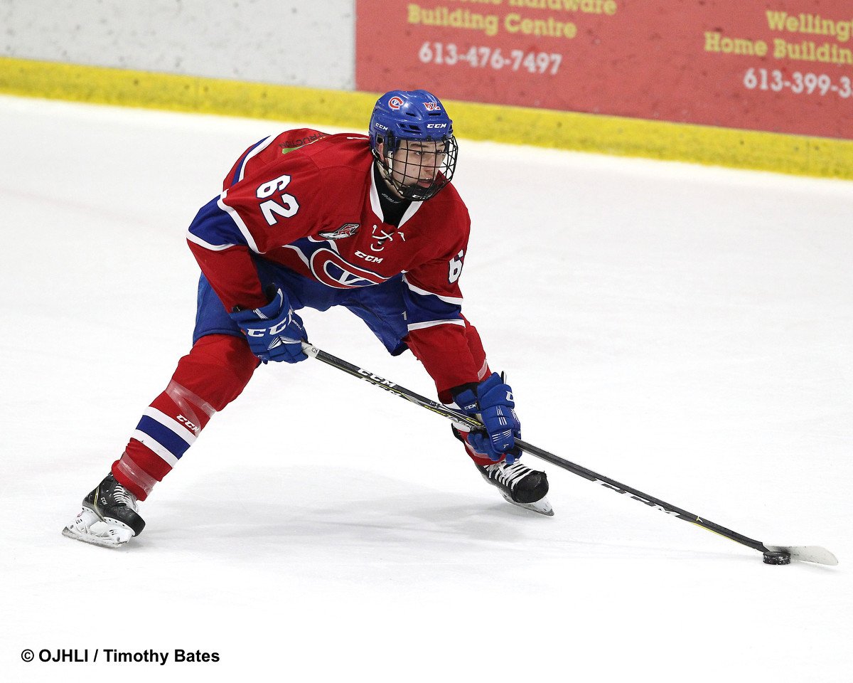 This guy is fun to watch play the game, Cameron Pound #62 of the Kingston Voyageurs skates with the puck <a href="/pounder454/">Cameron Pound</a> <a href="/KingstonVees/">Kingston Voyageurs</a>