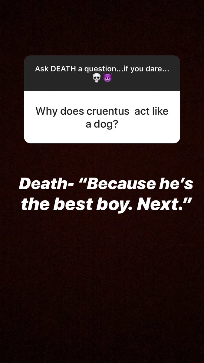 katrocks247's tweet photo. LMAO the #ASKDEATH on Instagram is having the highest turnout I think it’s ever had. Go ask Death questions now on my Instagram story!! 😂😂😂😂💀💀💀💀💀💀💀 https://t.co/XFxsnGBHOW