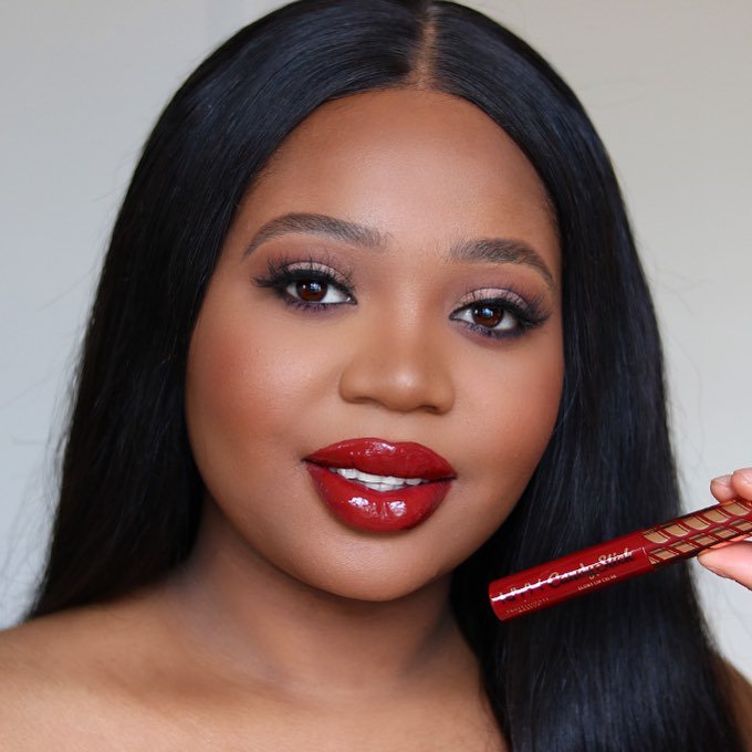 The perfect red 💋 @makeupbymissevelyn weas our NEW Candy Slick Glowy Lip C...