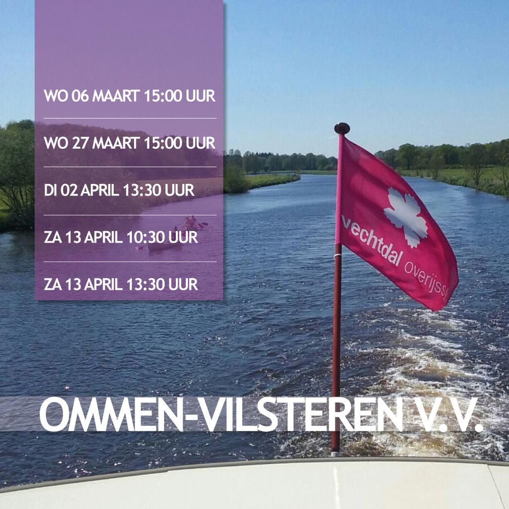 Op 6 maart staat onze eerste rondvaart van 2019 gepland! Zin in een ontspannen tochtje over de Overijsselse #Vecht? Hieronder zie je de actuele vertrektijden van maart en april. 👇 Zijn jullie met een grote groep? Neem dan even contact met ons op. 📩 📞 #rondvaart #ommen #varen