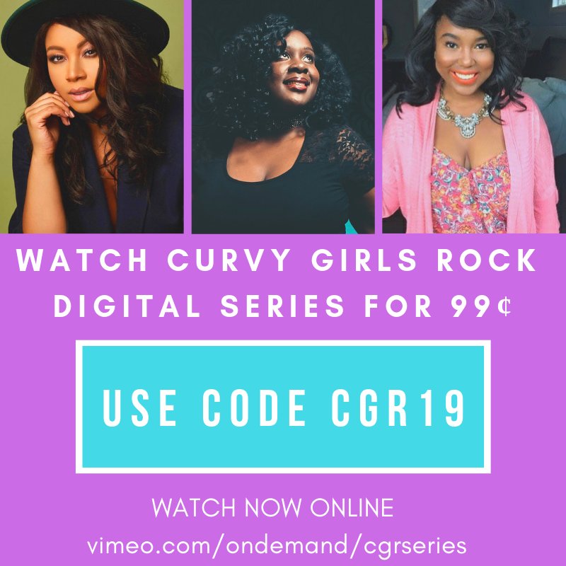 cgrseries's tweet photo. Have you seen episodes 1 &amp; 2 of @cgrseries? Watch now for $0.99!! Use code CGR19 at checkout. The rest of season 1 is coming soon. #cgrseries is about plus size women exploring love, careers, dating and everything in between. Written by @shakeshawilliams https://t.co/fy5D8c6PSy