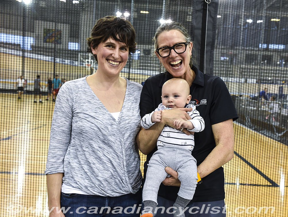 Two world champions and a baby! Tara Whitten and Tanya Dubnicoff with their son - Jamieson Whitten Dubnicoff at 3 1/2 months