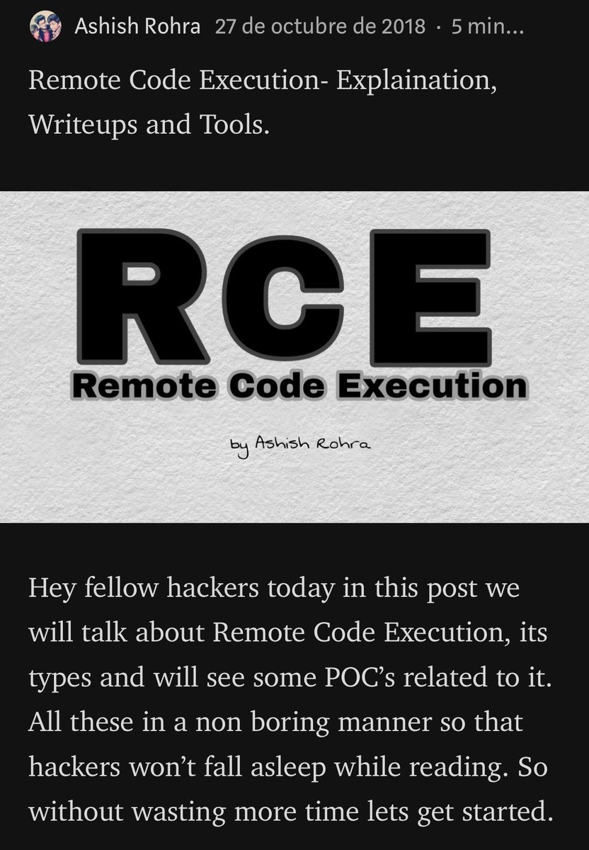 DragonJAR's tweet image. Ejecución remota de código explicación simple medium.com/@ashishrohra/r… #hacking #rce #remotecodeexecution #hacker #hackers