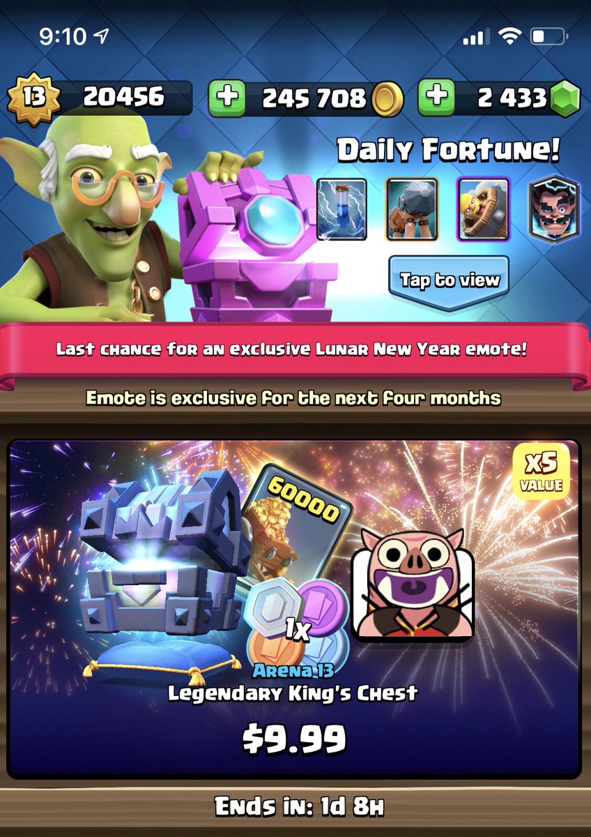 ⚠️SORTEO⚠️
Oferta de CR / CR Special Offer
Emote-Cofre- 60k Oro

❗️Requisitos ❗️
Follow/Seguirme <a href="/EB7/">Erick 🦦🫟</a> 
Follow/Seguir <a href="/DiegoB_CR/">DiegoB</a> 
RT y Like

Ganador 2/11 Winner 2/11 🎉