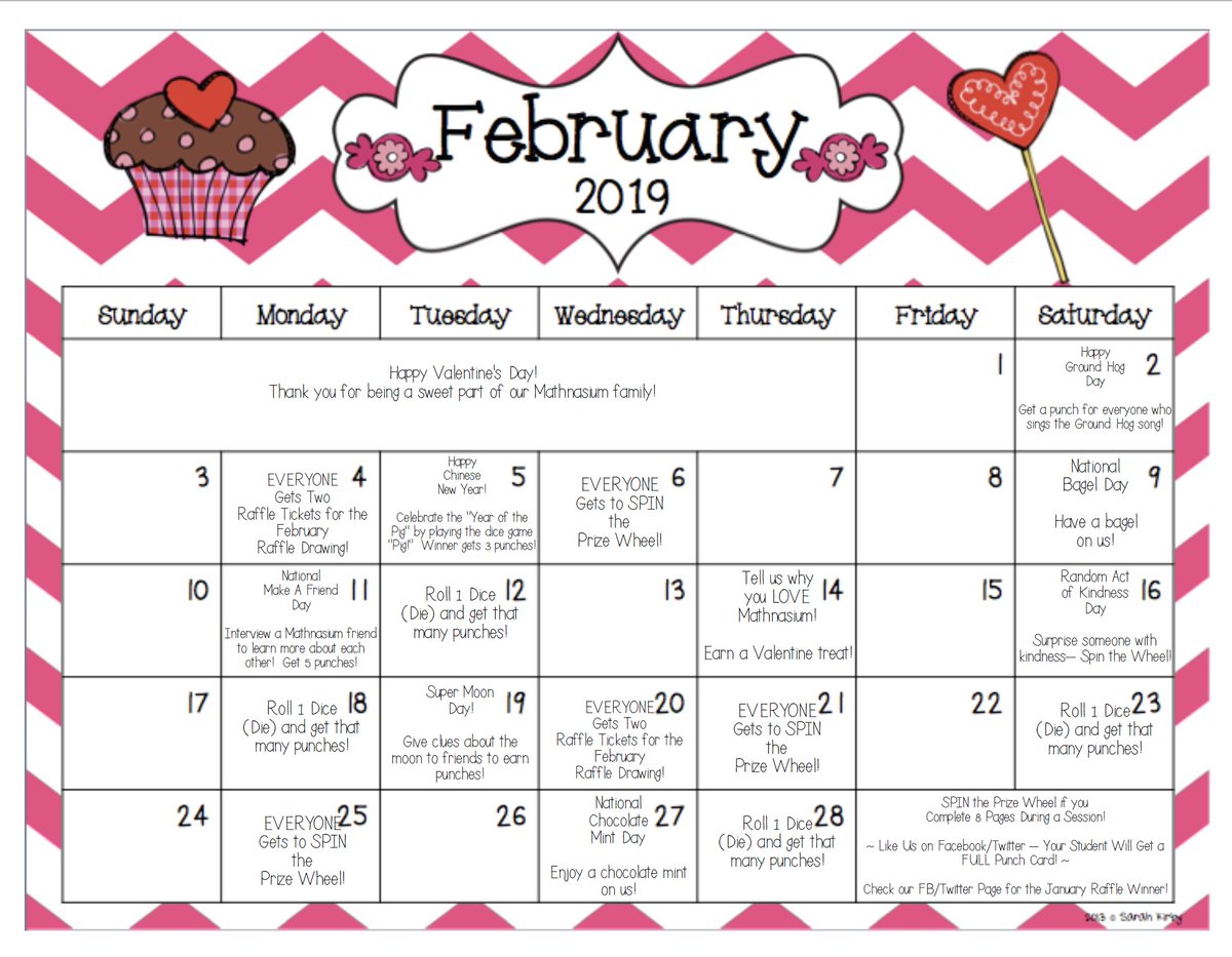 MathStorrs's tweet image. Here&apos;s our FEBRUARY 2019 FUN Calendar! Kids come to Mathnasium to improve their grades and have fun learning! Let&apos;s make this year your child&apos;s best school year ever!