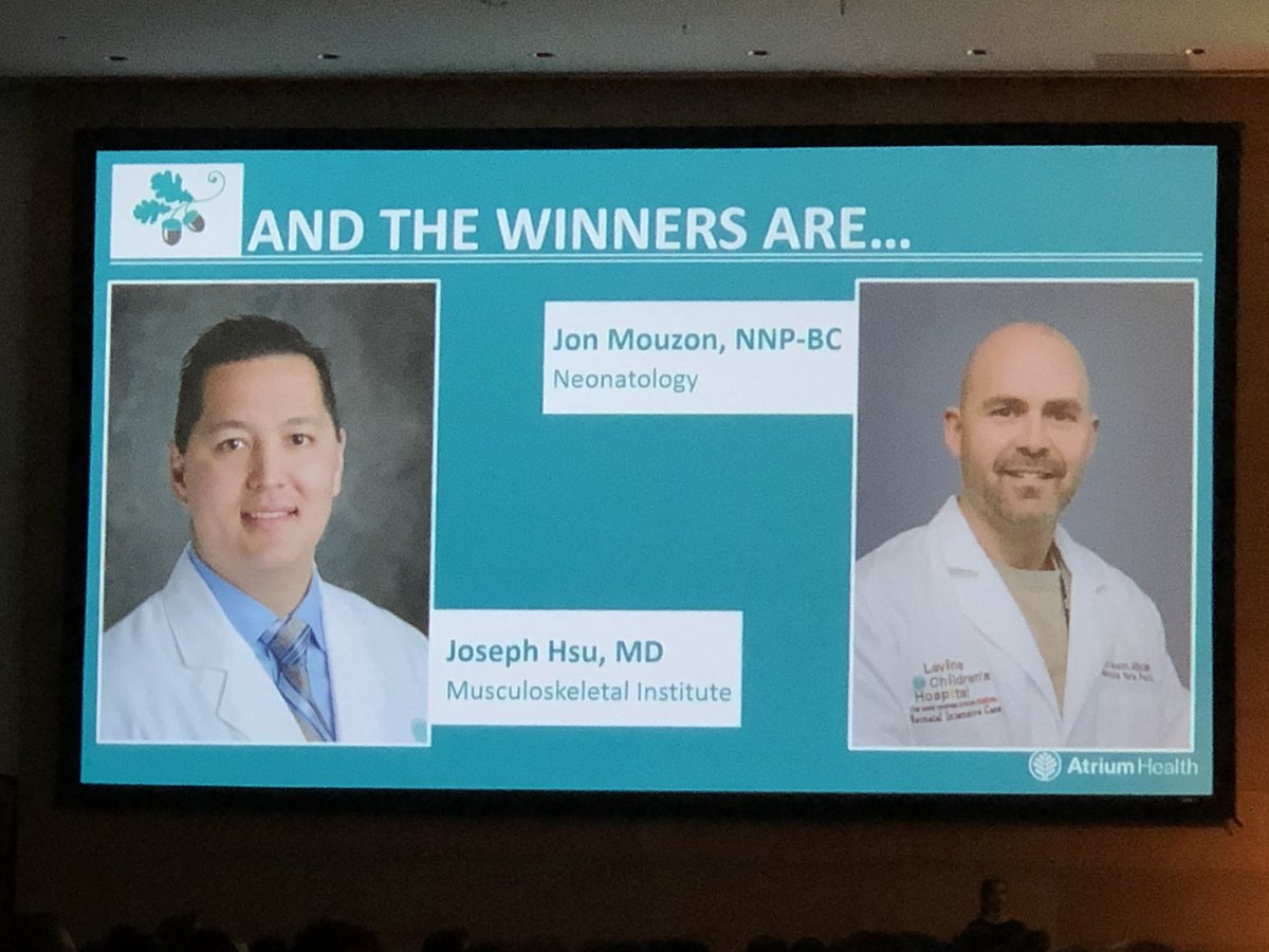 Big shout out to @JosephHsuMD and the rest of the @AtriumOrthoRes team @rseym01 for the incredible work they have done help fight the #OpioidCrisis in the Carolinas and beyond! @AtriumHealth Innovator of the Year! 🎉🙌🏻 #PRIMUM #opioidalert