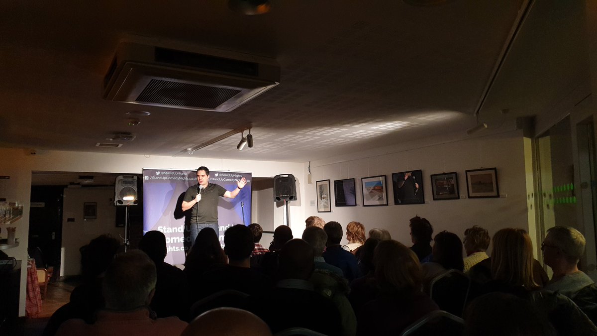 ClaireBoyles's tweet image. Enjoying the head line act tonight @Revillations the @CompassComedy audience is loving hearing about his caravan Odessy #Comedy #London #ruislip #Ickenham