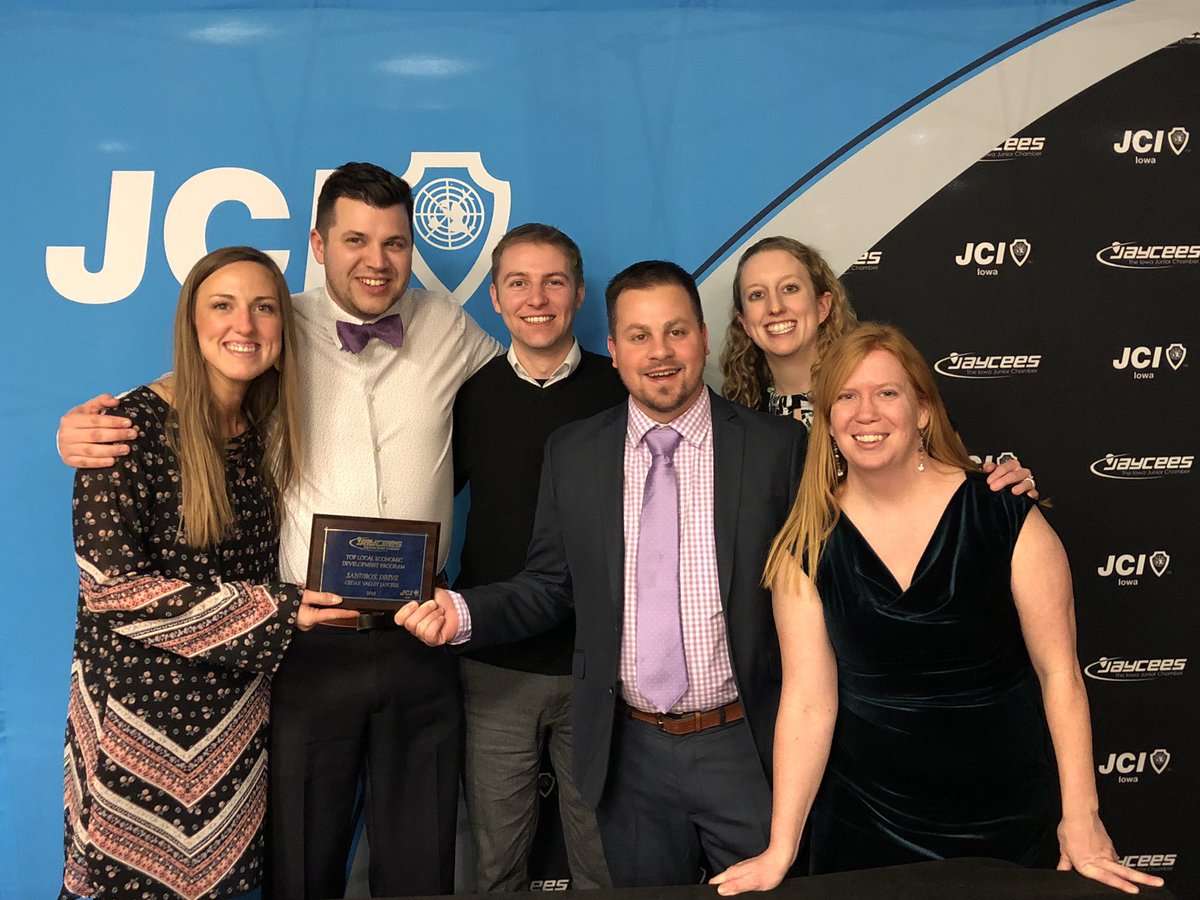 Thank you to all our members that helped our chapter earn the award for Top Economic Development Program at the JCI Iowa All-State Conference this weekend! We could not be more proud to give back to the Cedar Valley economy! #JayceesInTheValley
