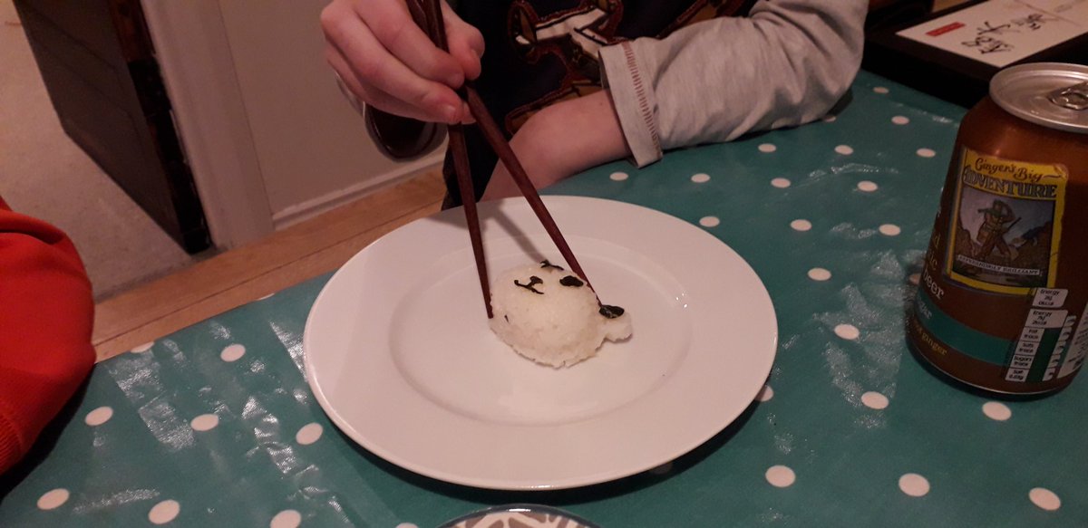 My son showing us his chopstick skills after learning to use them at Beavers last week - He is truly learning #SkillsForLife ! @StAlbansScouts @UKScouting @HertsScouts