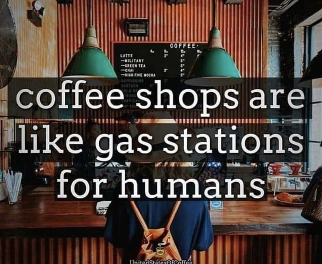 javaplaces's tweet image. Coffee shops are like gas stations for humans. ☕️ = ⛽️