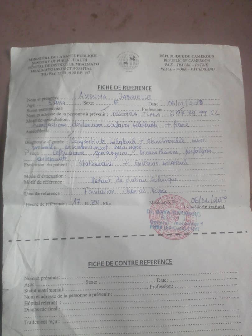 EwodoEwodo's tweet photo. @brendabiya  le resultat du scanner de Gabrielle.. tumeur au cerveau... bills are pilling up and we don't know what to do anymore.. on va nous sortir parceque nous ne pouvons plus payer... please help! https://t.co/nl90MFssUW
