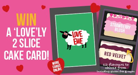 CakeCardUk's tweet photo. 🎉We are are giving away a LOVEly 2 slice Cake Card for you to send to the one you love 🎉💌 For a chance to WIN, simply Follow us and RT!  https://t.co/ufpv7H5gCN 
#CakeCard #Win #Giveaway #Competition #Card #Gift #Love #ILoveYou #Valentines #ValentinesCard @SpongeCakesLtd https://t.co/lsI01Ryin7