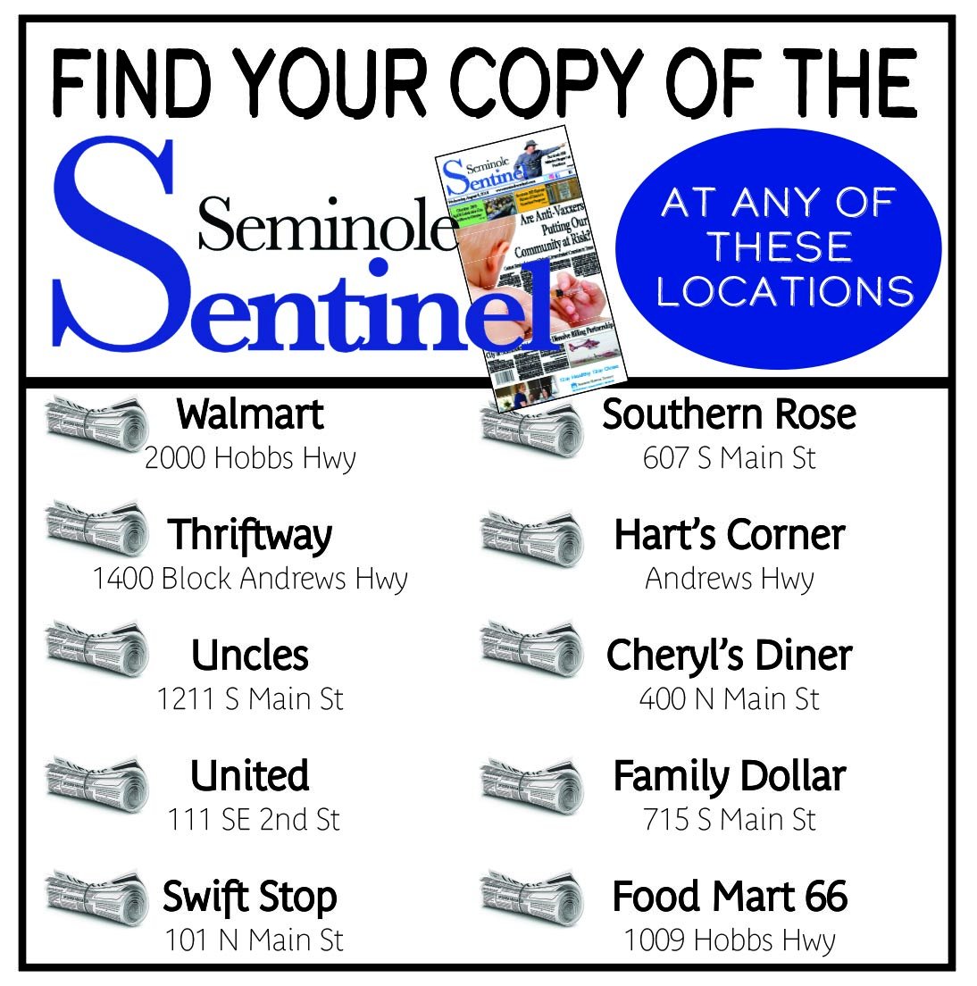SemTXSentinel's tweet photo. Looks for today's paper on our news stands around town this afternoon!
#Seminolesentinel https://t.co/vYVsdloNLV