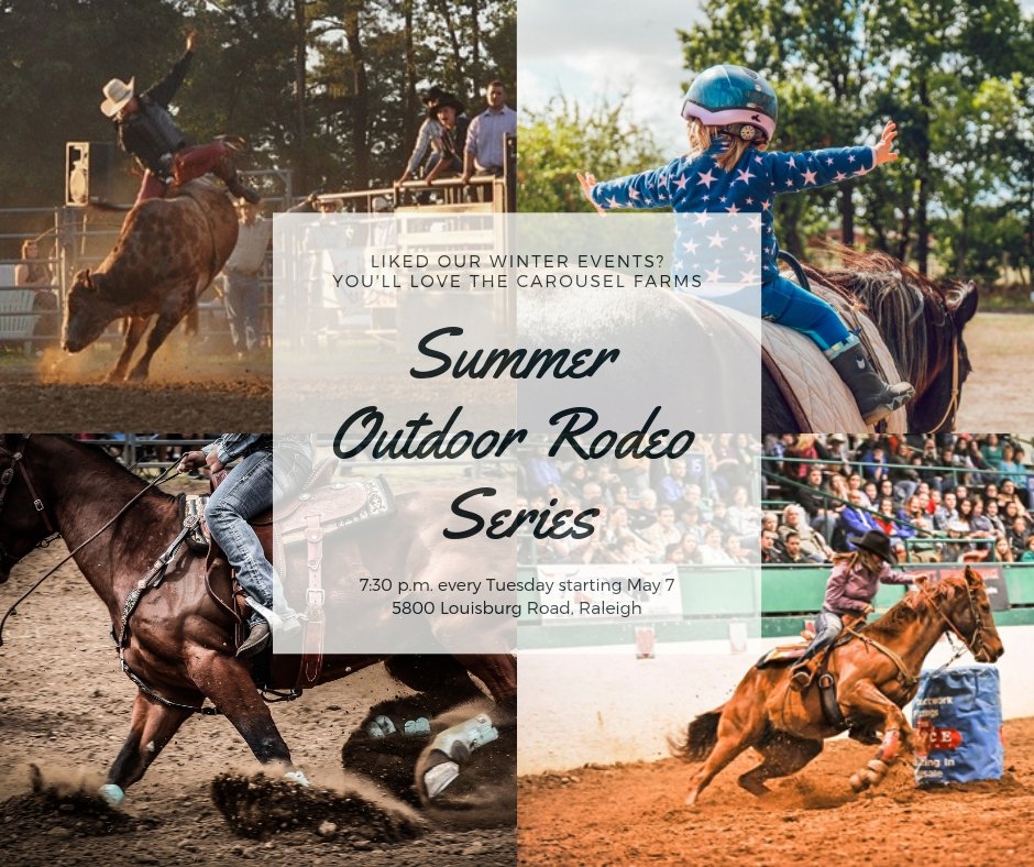 CF_Rodeo's tweet photo. If you had as much fun as we did during the American Bullriders Finals, don't forget we hold our summer outdoor rodeo series all summer long. Come see us every Tuesday night starting May 7 https://t.co/bOHD8Sq69u #rodeo #Raleigh https://t.co/MrHPdf98km