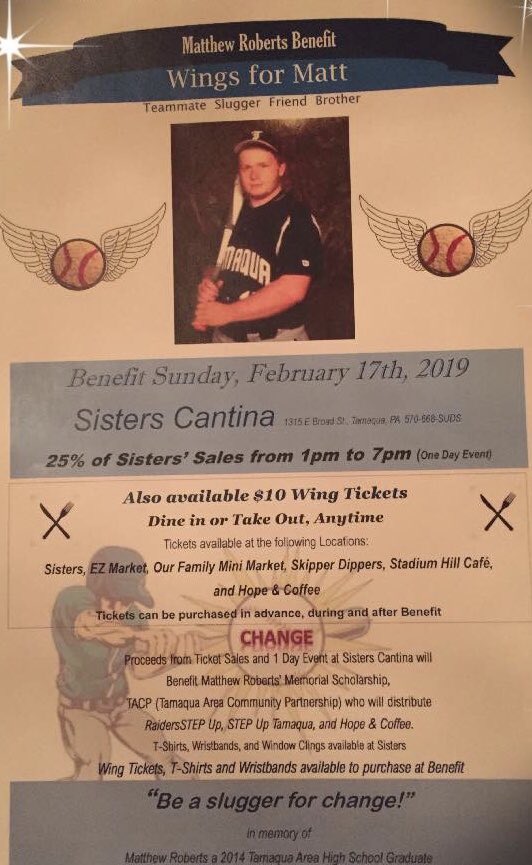 TamaquaBaseball's tweet photo. Don’t forget. Next Sunday come out and support! https://t.co/Szz2g3wfBJ