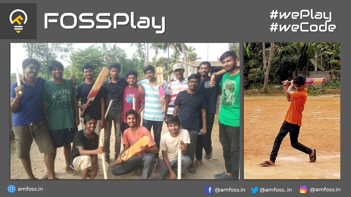 amfoss_in's tweet photo. We understand the importance of physical and mental fitness in ensuring productive and happy life. We initiated #FOSSPlay for our members to relieve their stress out, stretch out their muslces, and ofcourse have fun. #CompleteDevelopment #WePlay #WeCode #WeAreFOSSatAmrita https://t.co/cGdXk40Ir6