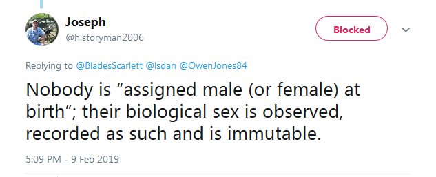 If you talk to a trans antagonist about what they mean by “biological sex” their definition will swirl and change with every use. They’ll insist it’s about “gametes” (false) while simultaneously insisting that it’s objectively observed at birth (false). 13/n