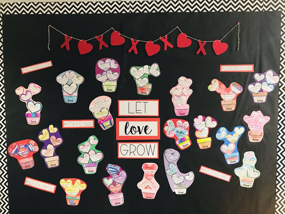In honor of Valentine’s Day, we wrote about what we love about ourselves, our school and our community. 🌱♥️ #letlovegrow