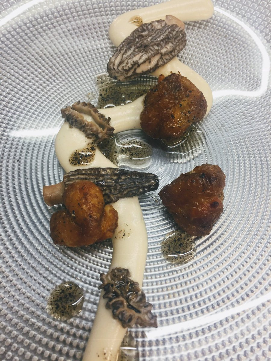 Culs de pollastre a l’ast amb murgures a la crema/ Culos de pollo a l’ast con colmenillas en su crema ro19