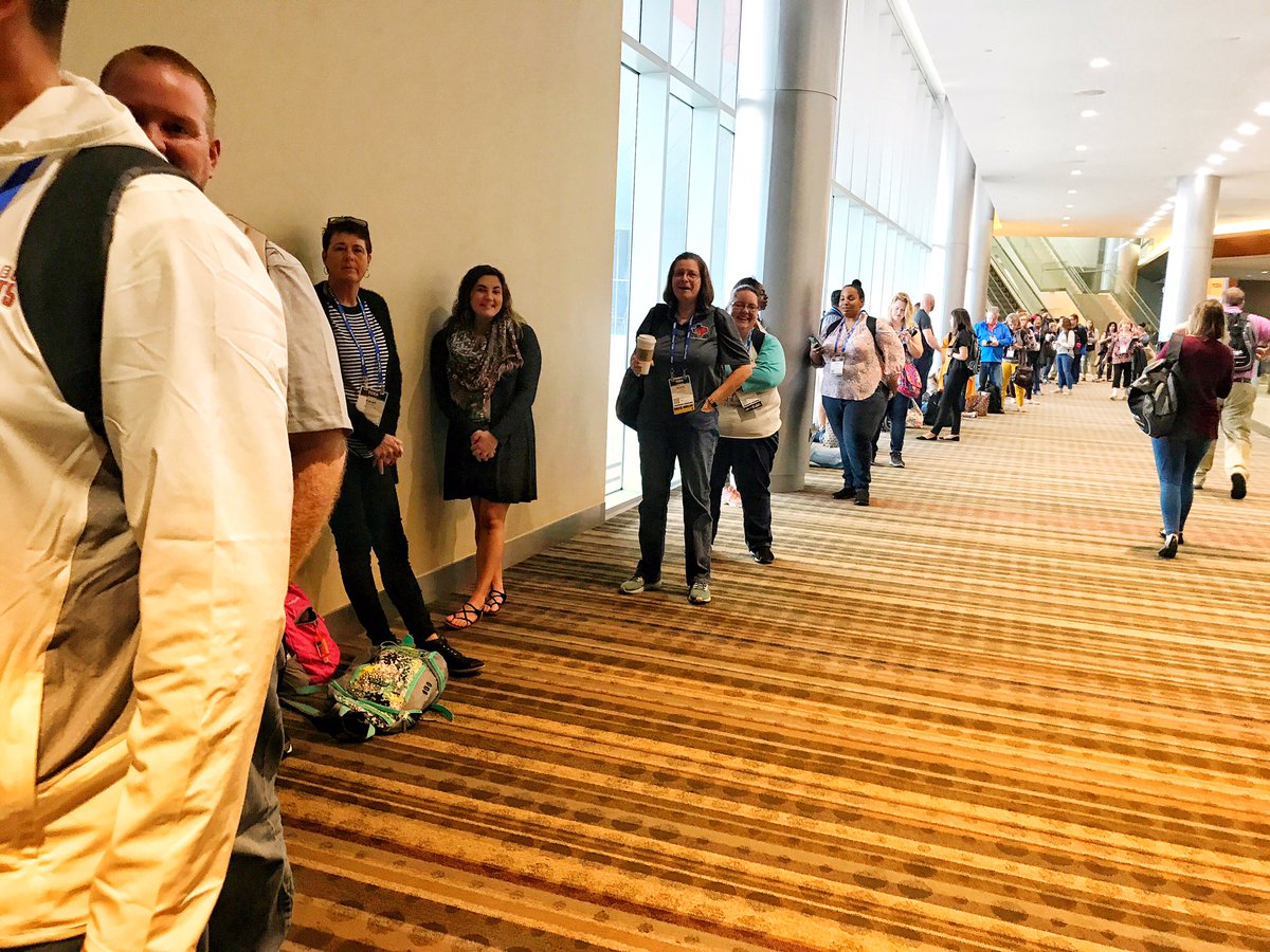 crossercares's tweet photo. What are these guys all standing in line for? My session on e-hallpass- digital hallpasses. Packed house! Schedule your own personal demo. https://t.co/nGEAHWZhc1 https://t.co/t7Gq5E5KlA