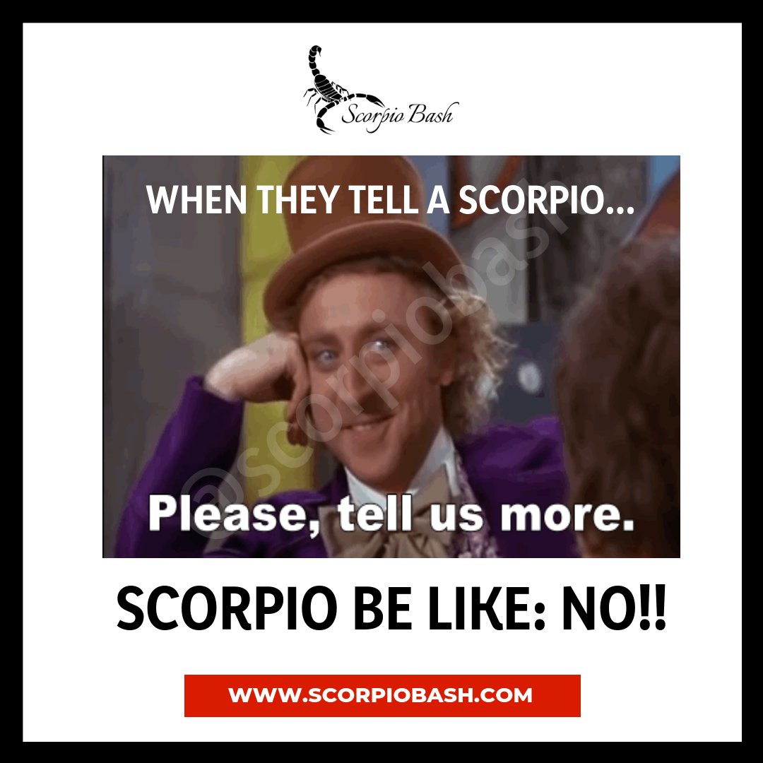 ScorpioBash's tweet photo. ♏ SCORPIO BASH ♏ FOLLOW @scorpiobash !! LIKE and COMMENT Below… Be Sure To Tag & Share With Your Scorpio Friends and use hashtag #scorpiobash⠀⠀⠀⠀⠀⠀⠀⠀
⠀⠀⠀⠀⠀⠀⠀⠀
#scorpio #facts #funnymemes #scorpiohumor https://t.co/StUY42x3J8