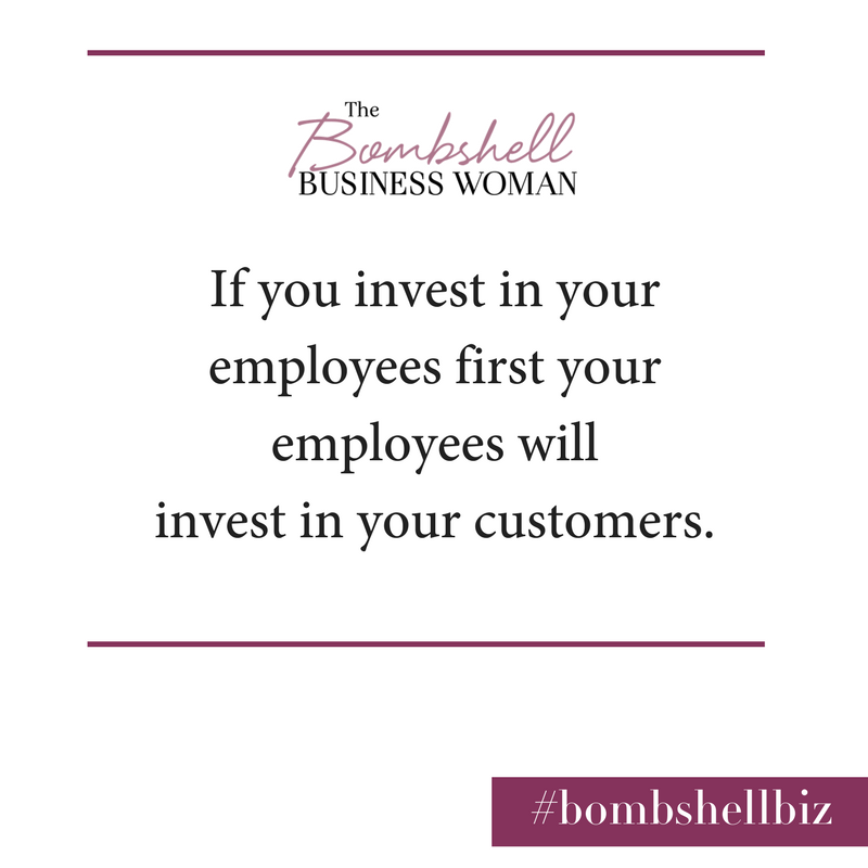 theamberhurdle's tweet photo. Invest in your employees and you'll be investing in your customers. #bombshellbiz https://t.co/bOh8CGiwMX
