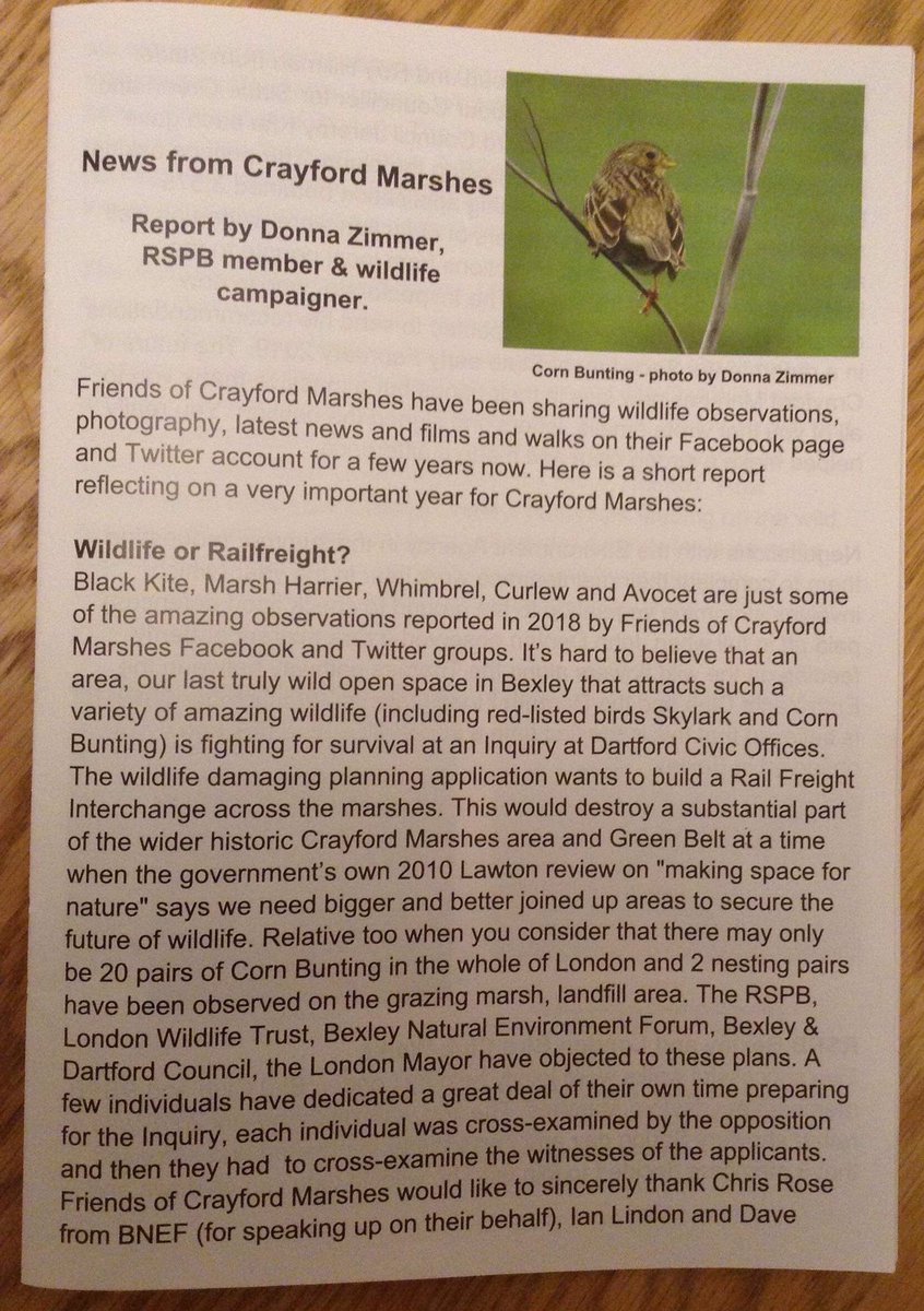 MarshesCrayford's tweet photo. Hi @JBrokenshire thought you would be interested to read our latest wildlife news report featured in  @RSPBBexleyGroup’s newsletter. #SaveOurMarshes  
#WildlifeNotRailfreight https://t.co/z5e7Pmz54i