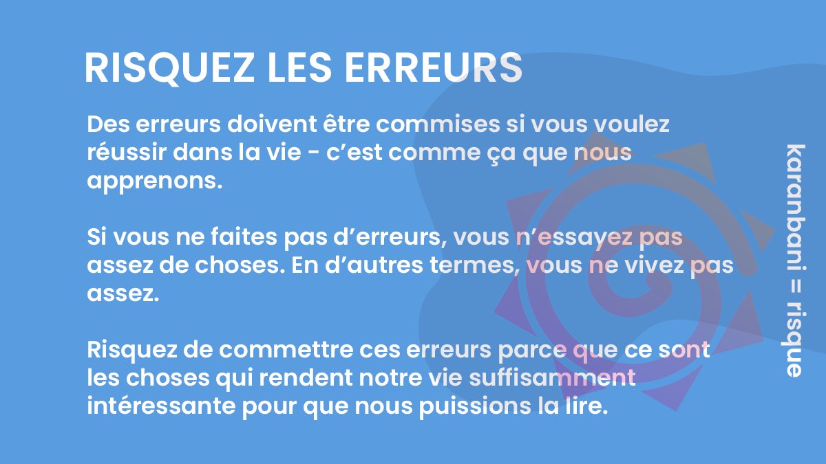 karanbanicast's tweet photo. Les risques sont presque toujours des ingrédients nécessaires dans la recette du bonheur.
#karanbani = #risque https://t.co/TRhFp54yXr