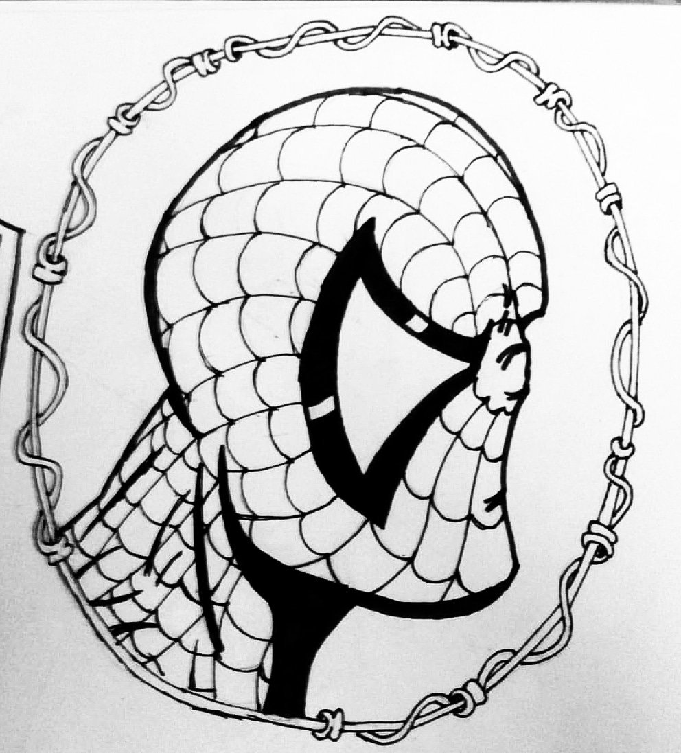 Spider Man Illustration Black And White - Download Illustration 2020