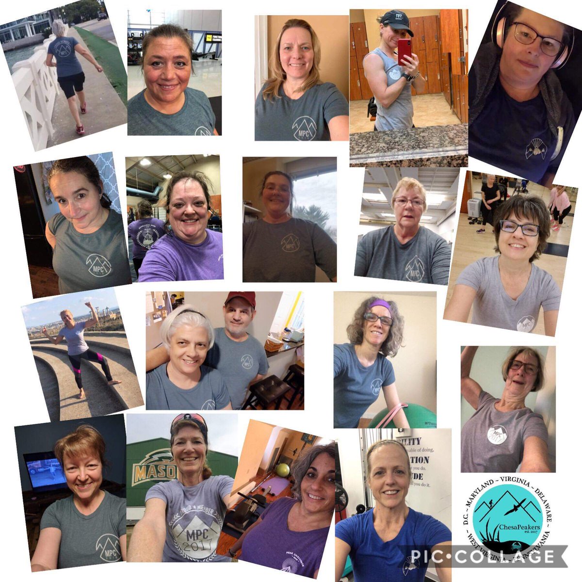 ChesaPeakers's tweet photo. While waiting for shipping emails & 2019 shirts, ChesaPeakers went old school and brought out 2018, 2017, 2016, & 2015 shirts for our workouts!! It was a nice trip down memory lane! @mypeakchallenge @samheughan @jordana_brown #itsalifestylechange #notarace
#befitbehappy https://t.co/voMBIRnjb9