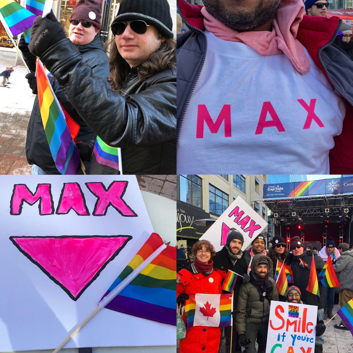 @max_ottawa was grateful to show our #pride this afternoon @FierteCapPride’ march today! 
#maxottawa #guysintoguys #togetherwerestronger! #Winterpride