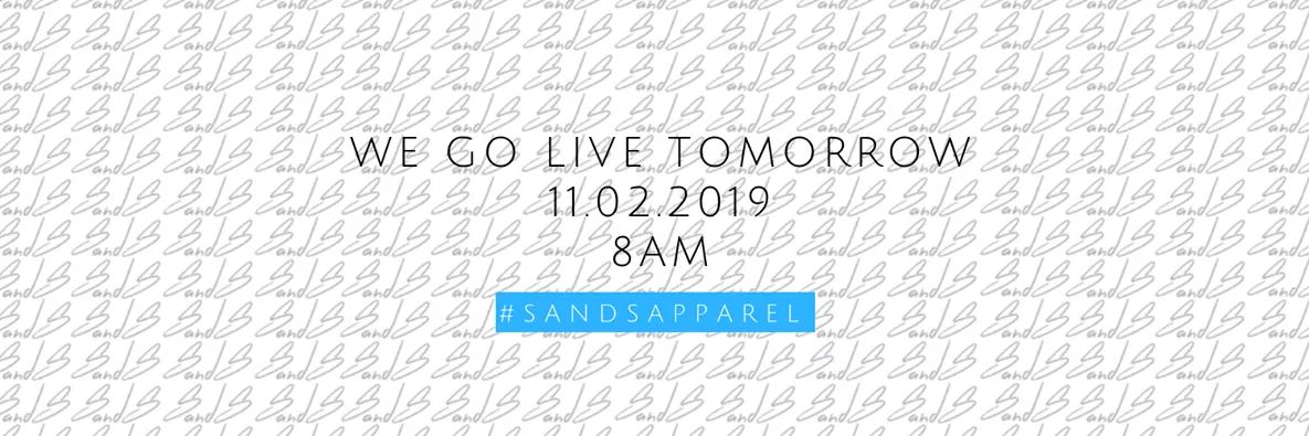 Tomorrow is finally the day! #SANDSAPPAREL #8AM #BETHERE