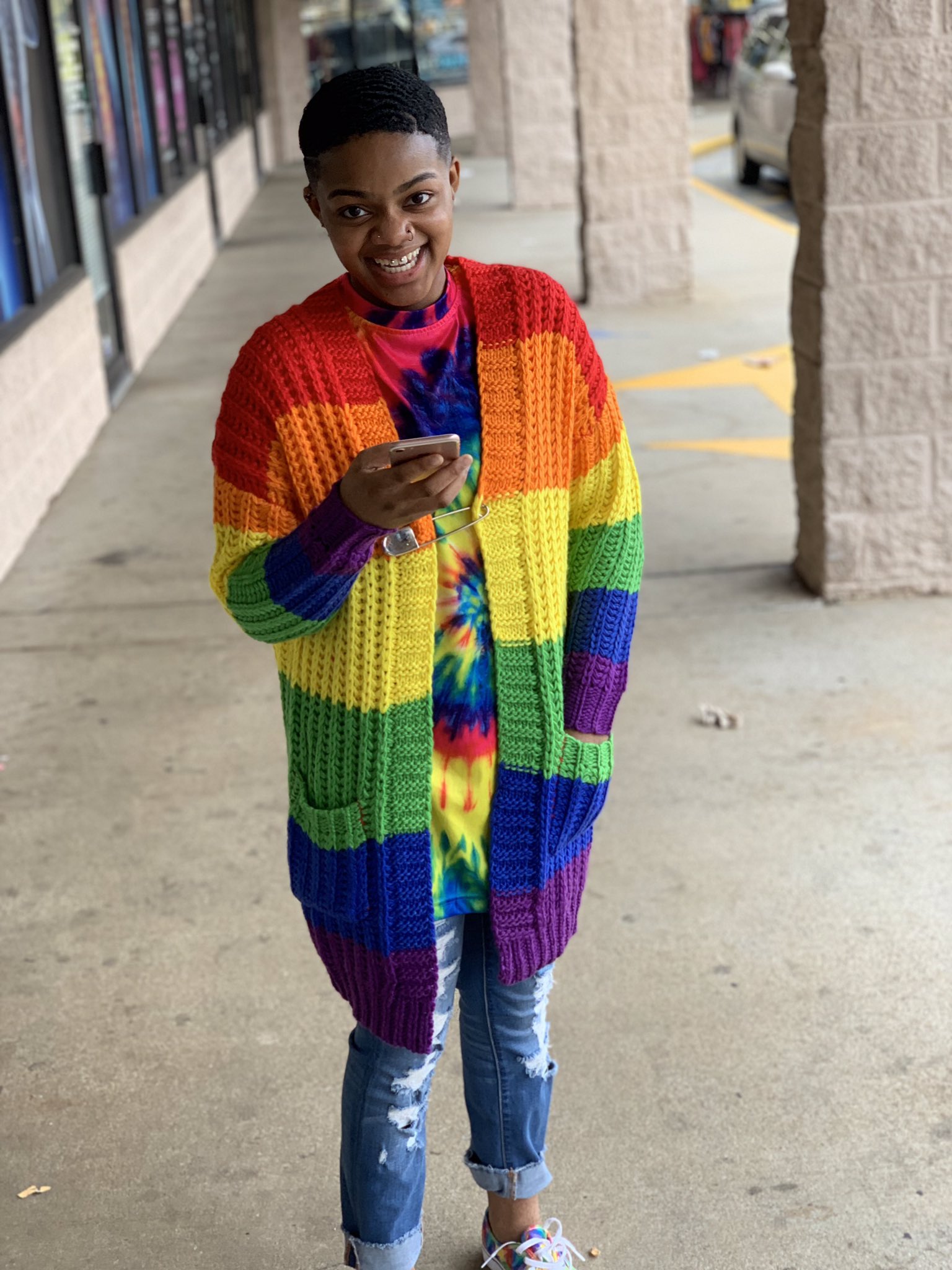 Rainbow luv cardigan discount