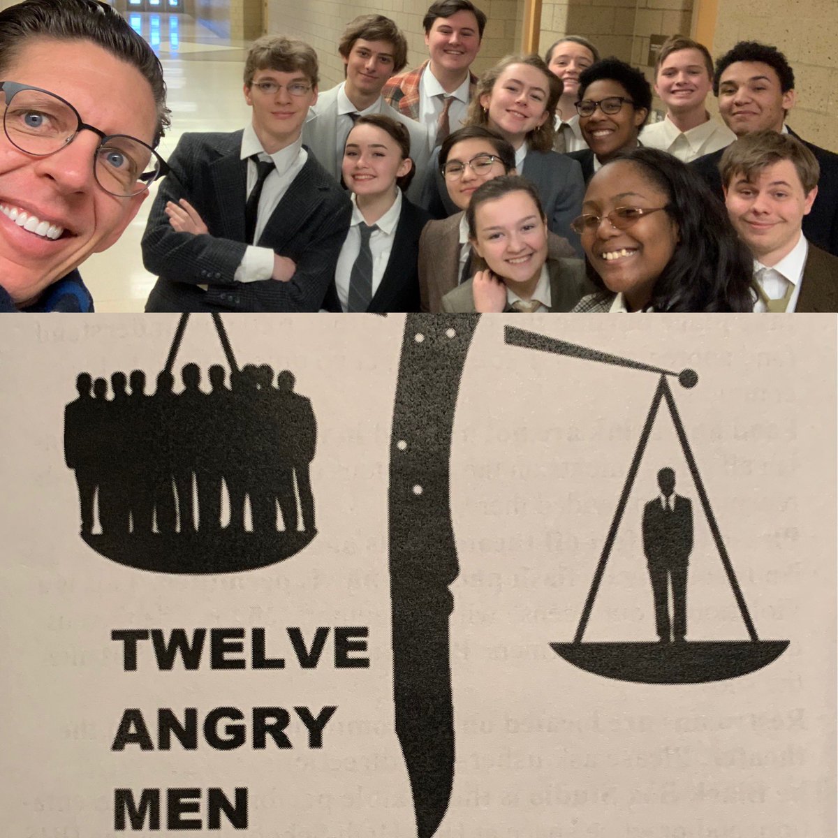 HoltPublicSch's tweet photo. Hey Holt Public!  Twelve Angry Men was fantastic!  Thanks Holt Drama Club!  Your talent continues to impress!  #wowwowsuperwow #holtramseverywhere https://t.co/1hP4EjOThU