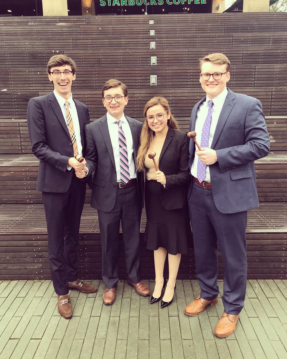 Congrats to both Baylor A team and Baylor C team this weekend at the Dallas regionals! Baylor A placed 2nd and received a bid to ORCS! Congrats to Ben Sobus and Brandon Cooper for their outstanding witness awards and Gili Canales and Eric Dunbar for outstanding attorney awards!!