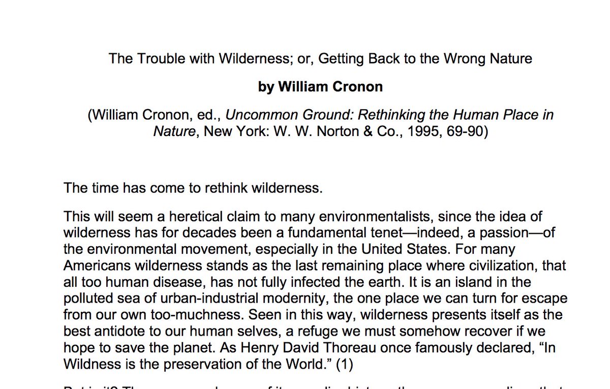 I can't recommend Cronon enough: https://powerandknowledge.files.wordpress.com/2014/01/cronon-changes-in-the-land-pg-3-53.pdf https://www.williamcronon.net/writing/Cronon_Trouble_with_Wilderness_1995.pdfMitchell's 'Carbon Democracy' kicks ass …https://nycstandswithstandingrock.files.wordpress.com/2016/10/mitchell-2013.pdfAs does 'Coal and Empire'  https://jhupbooks.press.jhu.edu/title/coal-and-empire