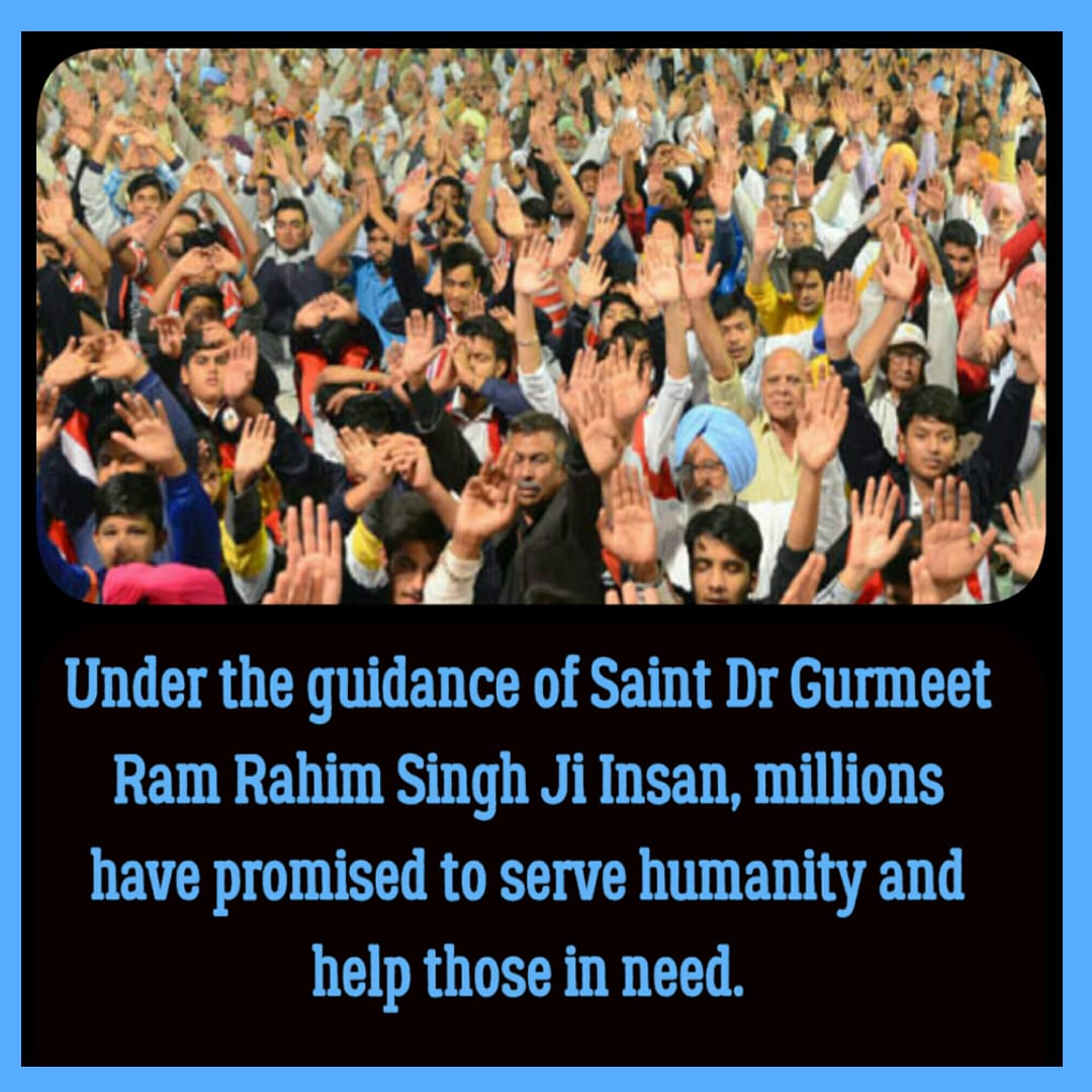 AmanInn4's tweet photo. #MillionsPromiseToServeHumanity
Gurmeet Ram Rahim Singh Ji
डेरा सच्चा सौदा के करोड़ों अनुयायियों द्वारा अपने गुरुजी को ये प्रण अथवा प्रॉमिस दिया जा चुका है कि वह गुरूजी के द्वारा चलाये गए मानवता भलाई के 134 कार्य बढ़ चढ़ कर करेंगे।
@Gurmeetramrahim @derasachasauda https://t.co/ioSYsaYd72
