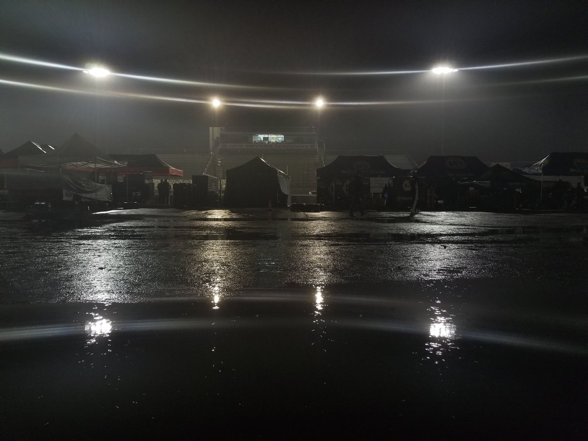 [UPDATE] New Smyrna 175 at <a href="/newsmyrnaspdwy/">New Smyrna Speedway</a> has been postponed until Monday at 7:30 pm

The #KNEast opener will kickoff regularly scheduled #NSSWorldSeries racing.