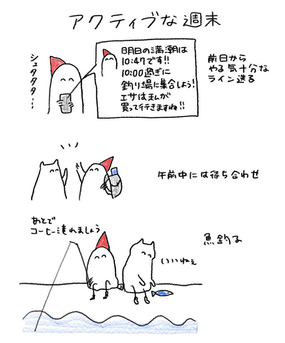 アクティブな週末 (昨日) 