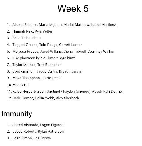 Week 5, winding down here 👀