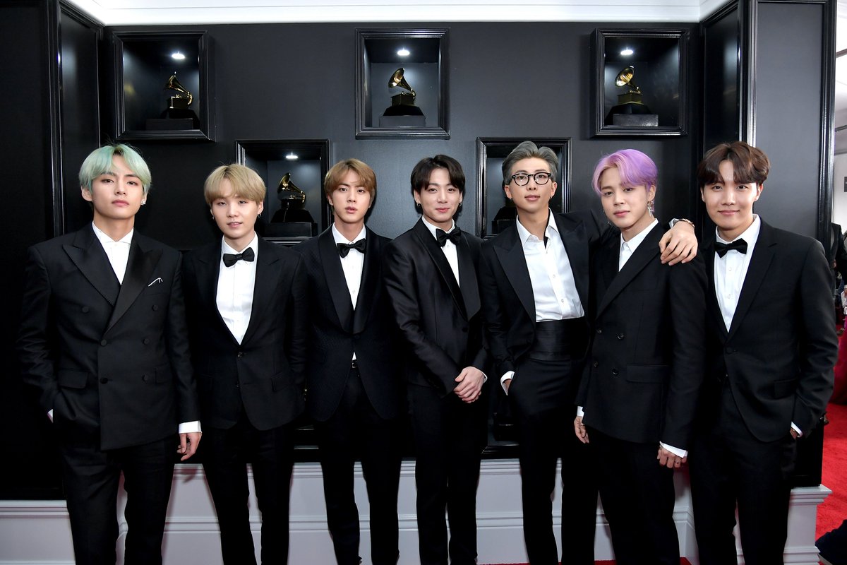 Z100NewYork's tweet photo. It's a whole mood 💯 @bts_twt #BTSARMY #GRAMMYS https://t.co/mvsP2oZJfM