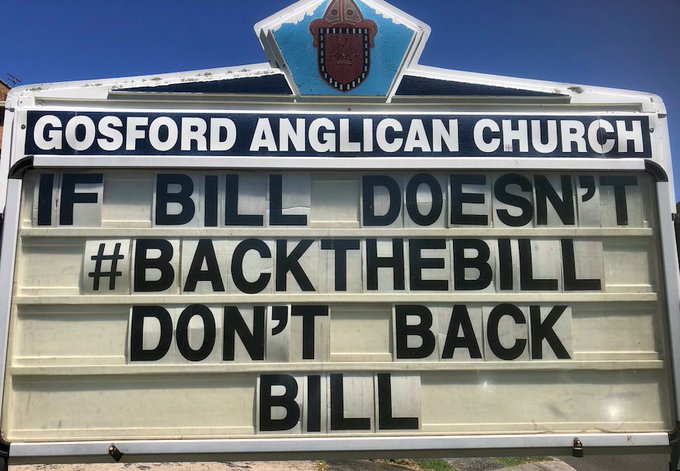 from refugees to social media to pill testing, church signs are getting political