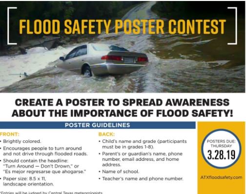 ATX_311's tweet photo. Flooding is Austin’s top weather-related emergency and the number-one cause of weather-related fatalities. Our friends at Austin Watershed are holding an awesome contest to educate students about the risk of flooding that we all face in Central Texas. #atx311 #competition #austin https://t.co/104YESJyZj