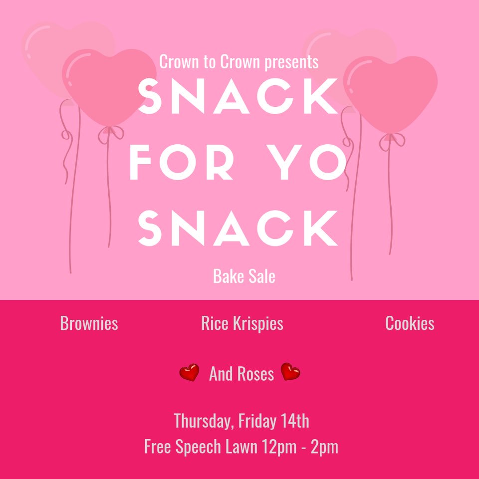 theealchemiZt's tweet image. Forgot to get a present for your boo on V-day? The queens of Crown to Crown got you! Come get a snack for your snack on Thursday! 😋🍫🧁 #crowntocrownucf #UCF18 #UCF19 #UCF20 #UCF21 #UCF22