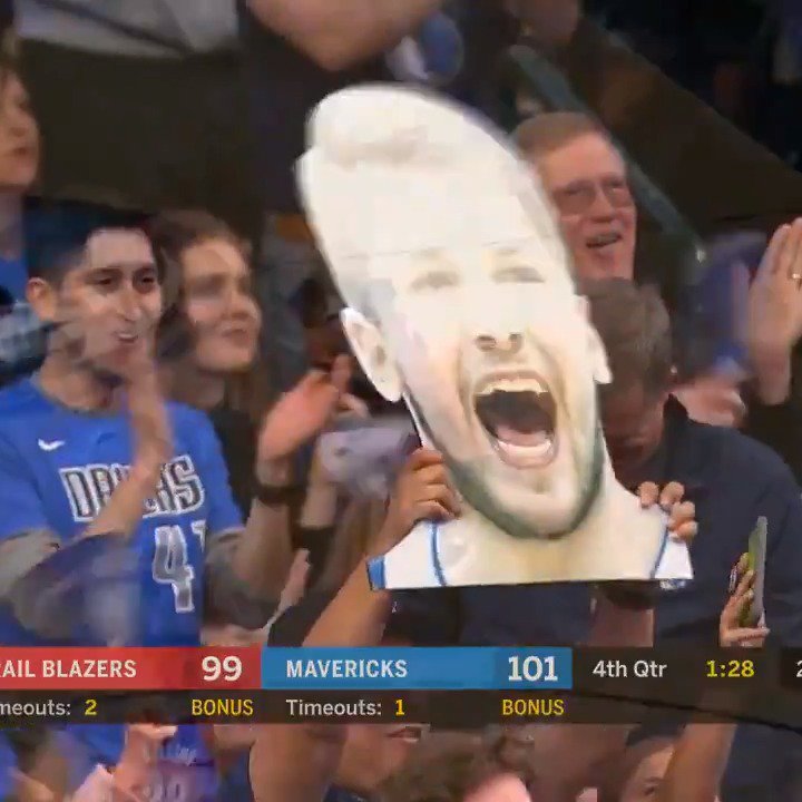 Luka Doncic scores 13 of his 28 points in the fourth quarter to guide @dallasmavs to comeback win! #MFFL