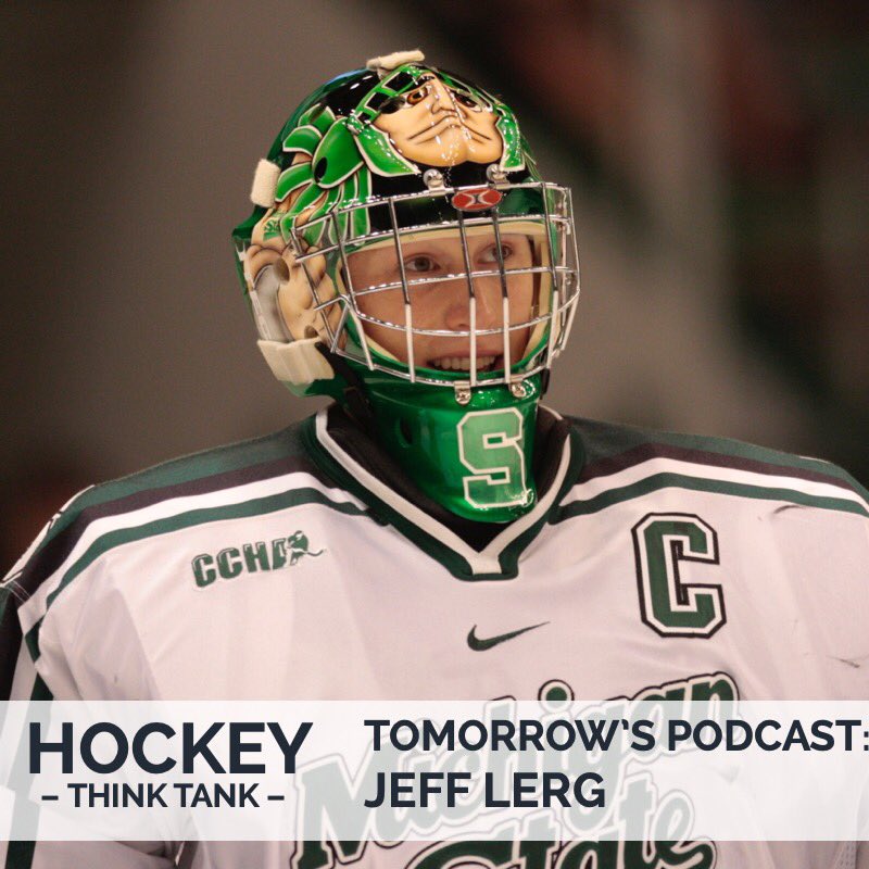 HockeyThinkTank's tweet photo. Unreal podcast coming out tomorrow  with Jeff Lerg, one of the best goalies in NCAA history! Oh, and he’s 5’5”.

So much inspiration and so many great stories in this one, Lergy is one of the best players/people you’ll ever meet in the game. https://t.co/sssGW7r3yw