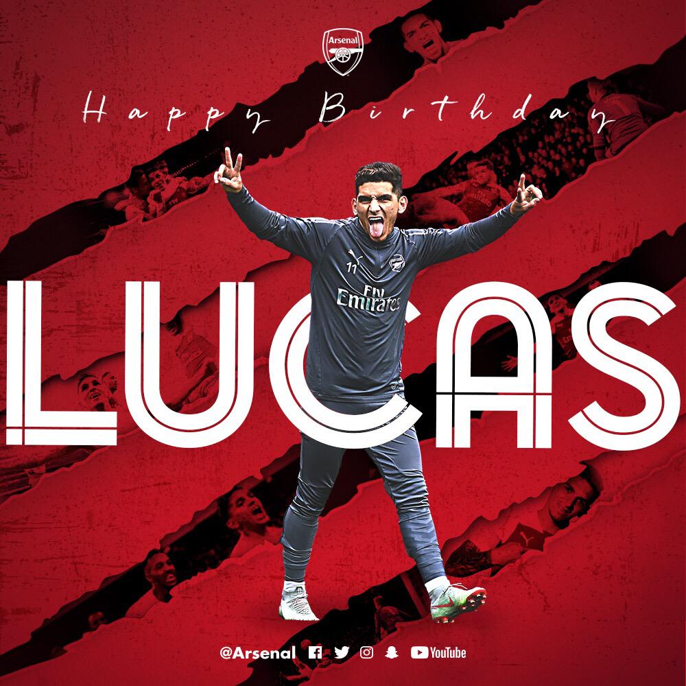 Arsenal's tweet photo. ¡Feliz cumpleaños, Lucas Torreira!

🎈 @LTorreira34 https://t.co/DCEviNJWnt
