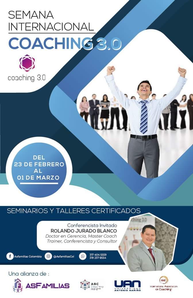 asfamilias's tweet photo. Argentina (Córdoba) - Colombia (Santa Marta) - USA (Miami) 

¡SE ACERCA LA SEMANA INTERNACIONAL DEL COACHING 3.0 EN SANTA MARTA!

https://t.co/IhiQKnsWDP https://t.co/sC6vAtQPqw